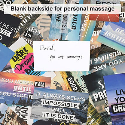 Outus 120 Pcs Motivational Encouragement Inspirational Card Boho Rainbow - style: Landscape Style