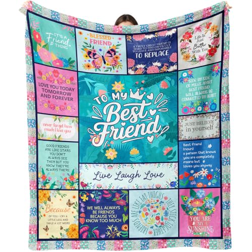 Best Friend Blanket, Best Friend Birthday Gifts for Women 50"x60" - color: Green-best Friend