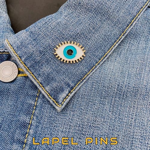 Enamel Pins, Jesus Christ & Cross Pins for Backpacks, Christian Religious God Faith Lapel Pin, Catholic Bedge Brooch for Lanyard, Bag, Hat, Clothes, Jacket, Vest. - style: Evil Eye