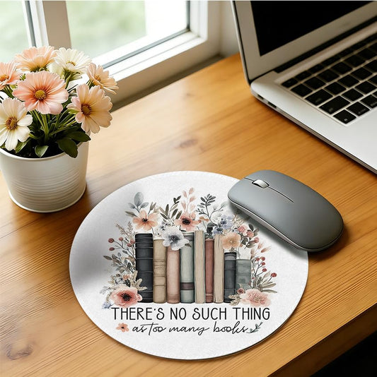 Vintage Floral Bookish Mouse Pad, Book Lover Gifts Mousepad Mouse Mat with Non-Slip Rubber Base for Home Office Desk Accessories, Gifts for Reader Book Lovers Women,7.9x7.9 Inch - color: Color-18