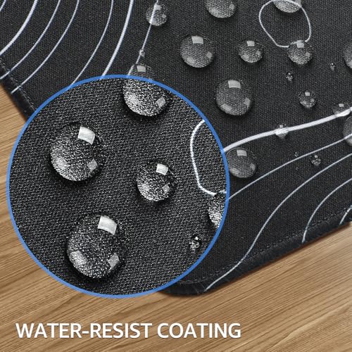 KTRIO Large Gaming Mouse Pad, 31.5 x 11.8 in, Black Topographic, XL - color: Black Topographic, size: 31.5l X 11.8w Inches