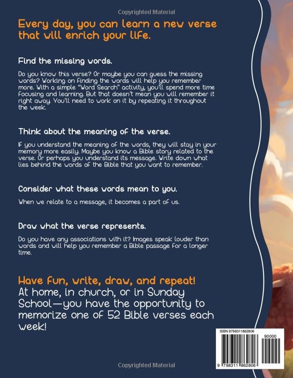 Sunday School Bible Memory Verse KJV - Fun & Engaging Scripture Learning for Kids: Memorize, Reflect & Draw – A Sunday School Activity Book with Word ... & Creative Drawing (Sunday School Stuff)