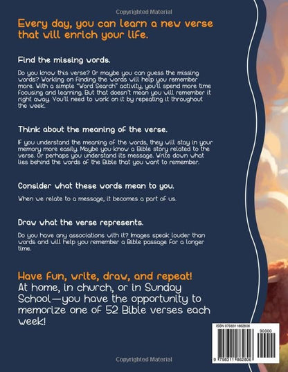 Sunday School Bible Memory Verse KJV - Fun & Engaging Scripture Learning for Kids: Memorize, Reflect & Draw – A Sunday School Activity Book with Word ... & Creative Drawing (Sunday School Stuff)