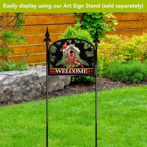 Briarwood Lane Christmas Art Sign 8.25x10.25 Holiday Birdhouse - color: Holiday Birdhouse