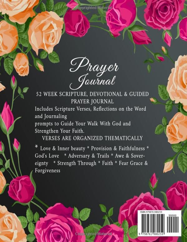 Prayer Journal For women: 52 Week Scripture, prayer Journal, Devotional & Guided prayer journal for women ... reading ,Praise & Prayer Journal for Women/girl/mom