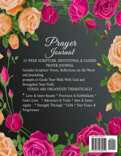 Prayer Journal For women: 52 Week Scripture, prayer Journal, Devotional & Guided prayer journal for women ... reading ,Praise & Prayer Journal for Women/girl/mom