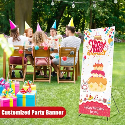 Custom X Banner Stand 32"x71",Portable Retractable Banner with Travel Bag for Advertising,Party,Graduation, Celebration,Exhibition,Outdoor & Indoor Display（only banner）