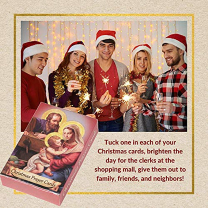 Christmas Prayers Wallet Card Assortment Bible Scripture, 54 Cards Per Pack