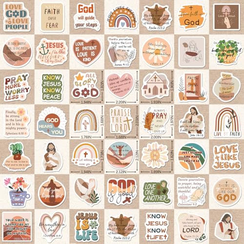 SigyoJeom 200PCS Christian Stickers, Boho Bible Verse & Jesus Faith Decals