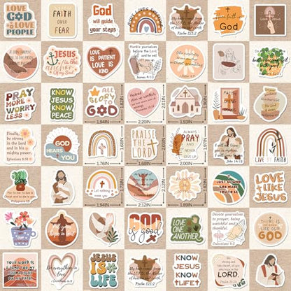 SigyoJeom 200PCS Christian Stickers, Boho Bible Verse & Jesus Faith Decals