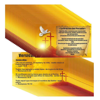 “200 Pcs Christian Bible Verse Cards, Spanish Prayer & Evangelism Cards for Gifts and Religious Events
