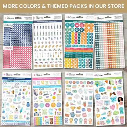 bloom daily planners New Engagement/Wedding Planning Stickers Variety Pack - 6 Sheets, 390+ Hand-Dawn Illustrations and Phrases Per Pack - style: New Engagement/Wedding Planning