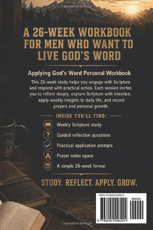 26-Week Bible Study WorkBook for Men: Faith in Action: A Bible Study for Adults and Young Men — A Christian Study Guide and Workbook for Spiritual Growth (Keeping the Faith)