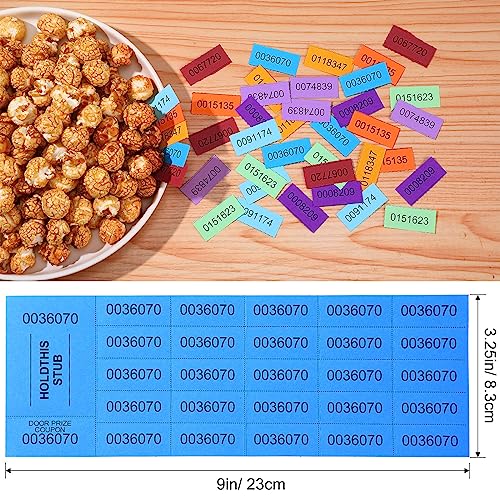 Kosiz 2000 Sheets Raffle Ticket 25 Bid Chinese Auction Tickets, Multicolor - color: Multicolor