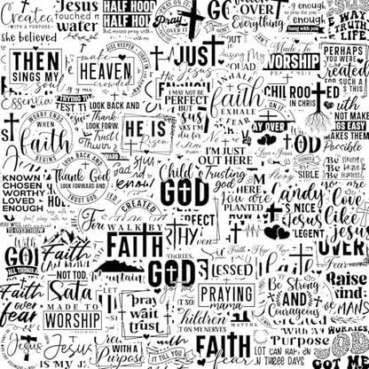 100 Pcs Christian Bible Verse Scripture Stickers for Women - style: Christian Bible Verse
