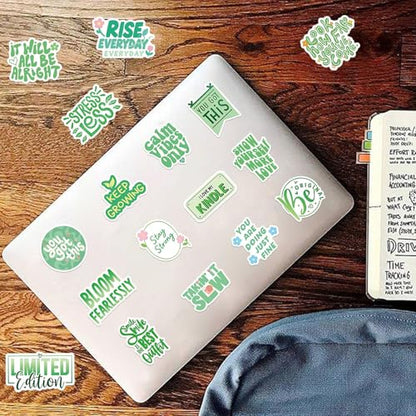 50PCS Green Inspirational Stickers, Motivational Stickers - style: Green