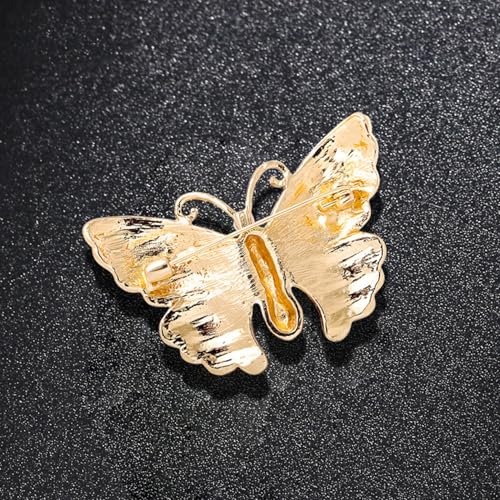 Enamel Brooch Pin For Women Men, Vintage American Flag Crystal Lapel Pin, Christmas Brooch Suit Dress Clips Accessory Gift - style: 9-USA Butterfly