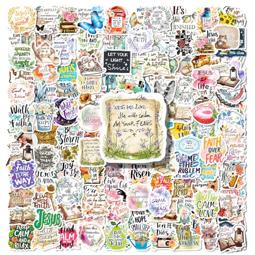 Inspirational Stickers:Motivational Quote Stickers Pack for Adults Teens Kids Students Teachers, (150PCS Bible Verse Stickers, 1)
