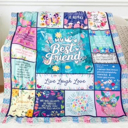 Best Friend Blanket, Best Friend Birthday Gifts for Women 50"x60" - color: Green-best Friend