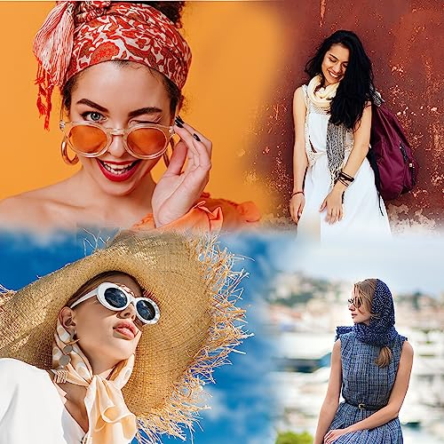 YOUR SMILE Large Boho Scarf for Women Lightweight Floral Printed Scarves Fall Winter Fashion Fringed Shawl wraps - color: 20 Navy/White Flower