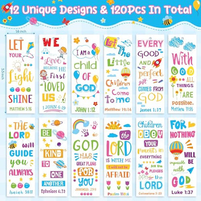 Haooryx Colorful Religious Bible Verse Inspirational Bookmarks for Kids - style: Bible Verse