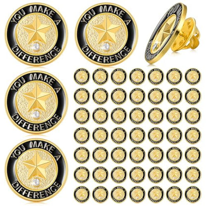 Ceenna 50 Pcs Employee of the Month Star Lapel Pins, You Make A Difference - style: You Make A Difference
