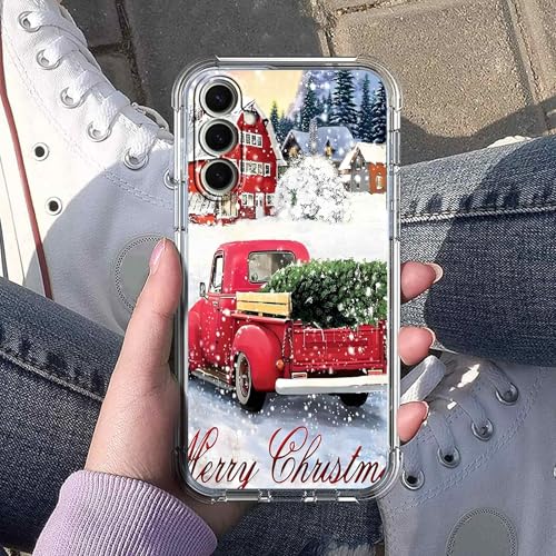 Nostalgic Christmas Red Truck Case for Samsung Galaxy A17 5G/4G, Snowy Farm Pattern, Trendy Cool Soft TPU Bumper Cover for Samsung Galaxy A17 5G/4G - color: Christmas2