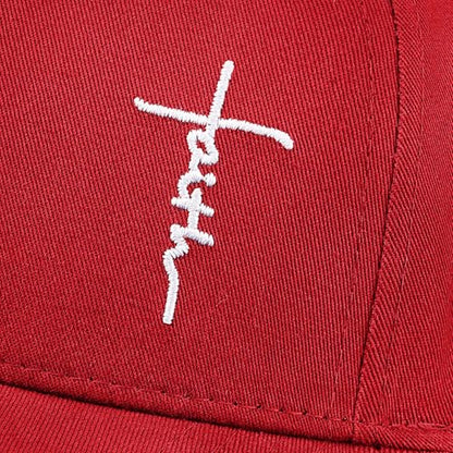 Christian Jesus Hats for Men & Women - Cross Logo Faith Baseball Caps - Ideal Religious Gifts for Thanksgiving and Christmas - color: Burgundy