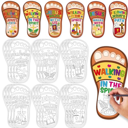 Fancy Land Sunday School Craft for Kids Jesus Walks with Us VBS Craft 24Set