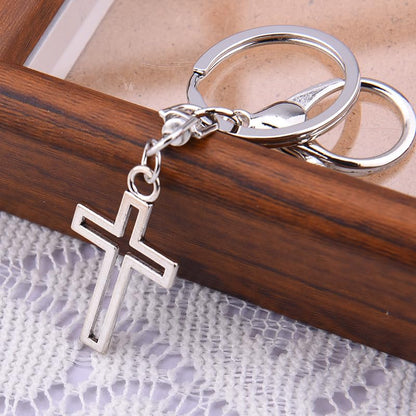YALLNASL Cross Purse Charm for Handbag Purse Cross Keychain Accessories for Women Men Religious Christian Birthday Gift Ideas - color: Hollow