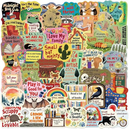 50PCS Positive Quote Stickers, Cute Emotional Support Stickers - style: Art Deco