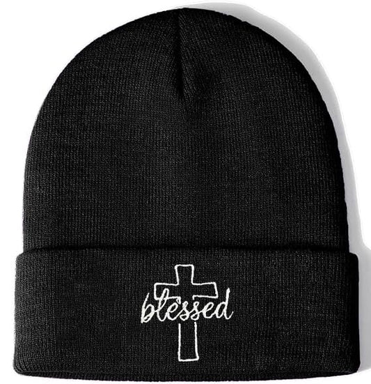 Christian Gifts for Men, Cross Beanie, Jesus Cross Knit Hat, Father's Day Christmas Birthday Gifts for Papa Uncle - color: Jesus Faith Beanies-2