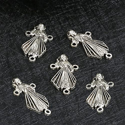 COTTVOTT St Benedict,Our Lady of Guadalupe Medal for DIY Jewelry Making,Virgin Mary Christ Jesus Rosary Center Connection Part - color: 50pcs-Jesus Medal