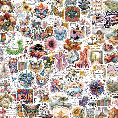 200PCS Christian Stickers, Bible Stickers Vinyl Pack for Bible Journaling