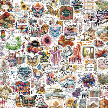 200PCS Christian Stickers, Bible Stickers Vinyl Pack for Bible Journaling