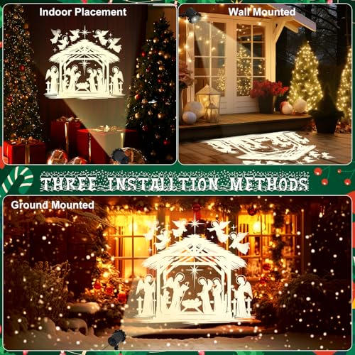 Treela Nativity Projector Light Outdoor Christmas Religious Decoration