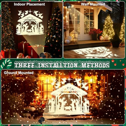 Treela Nativity Projector Light Outdoor Christmas Religious Decoration