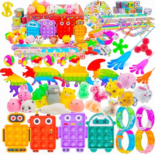 115 PCS Premium Party Favors Toy for Kids 4-8-12, Treasure Box Toys, Goodie Bags Stuffer, Prize Box Toys, Birthday Gifts, School Classroom Rewards, Treasure Chest, Carnival Prizes