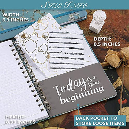 Ruled Notebook/Journal -Lined Journal with Premium Thick Paper, 8.5" X 6.4" - color: green