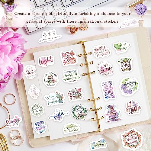 300pcs SLAPAFLIFE Inspirational Christian Stickers - Bible Verse Designs for Journaling, Motivational & Uplifting