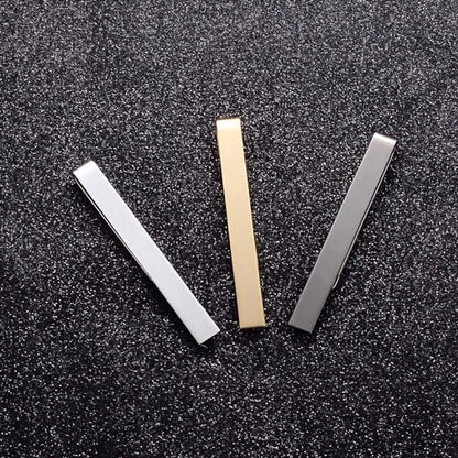 3Pcs Skinny Tie Clip Set Fancy Tie Clips For Men Unique - color: Slim 3 Colors Set