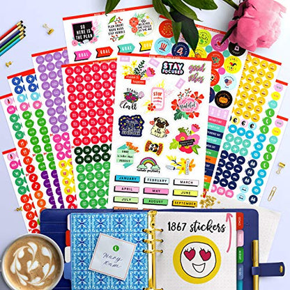 Mirida Planner Stickers, 1867 Daily Icons for Journal & Calendar