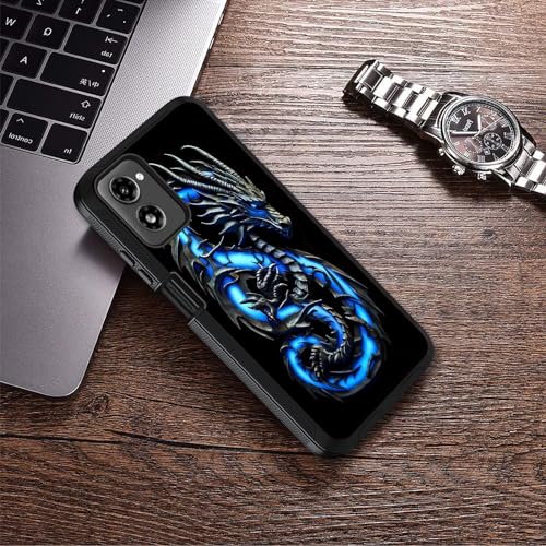 Designed for Moto G Power 5G 2024 Case, Military Grade Heavy Duty 3-Layer Shockproof Full-Body Protective Cover for Motorola Moto G Power 5G 2024, Blue Dragon - color: Blue Dragon
