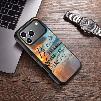 Case for iPhone 18 Pro/iPhone 17 Pro - Bible Verse Psalm 46:10 - color: Quotes Bible Verse Psalm 46:10, size: iPhone 18 Pro / 17 Pro
