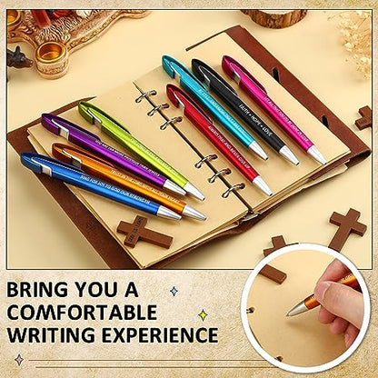 Lincia 100 Pcs Bible Verse Ballpoint Pens Bulk, Medium Point, Black Ink - style: Bible Verse