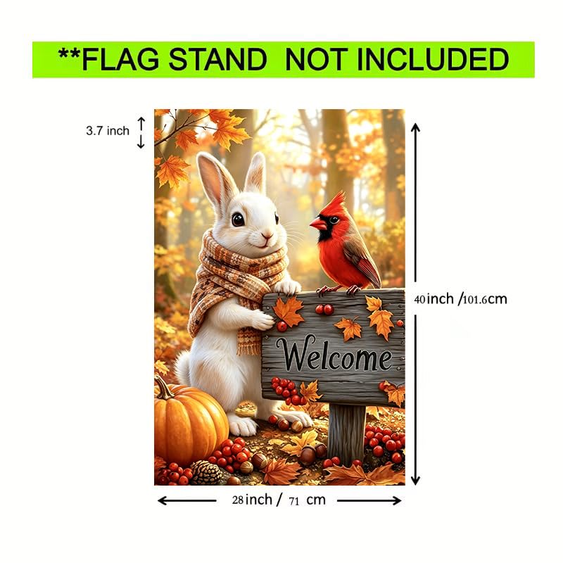 Large Fall Welcome House Flags for Outside 28 x 40 Double Sided - color: Fall, size: 28x40 Inches