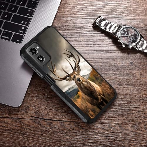 Designed for Moto G Power 5G 2024 Case, Military Grade Heavy Duty 3-Layer Shockproof Full-Body Protective Cover for Motorola Moto G Power 5G 2024, Jungle Elk - color: Jungle Elk