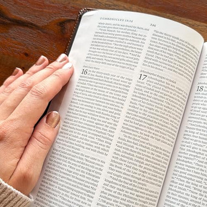 Personalized ESV Premium Church Bible, Large Print – Brown TruTone Faux Leather | Custom Name Engraved | English Standard Version with 10 pt Font, Ribbon Marker & Smyth-Sewn Binding (Name Only)