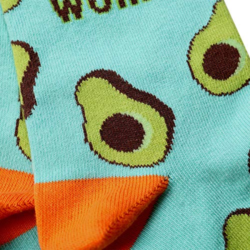 Kerusso Adult Socks, Christian Fun Socks, Novelty Socks, Cotton Blend Sock, One Size Fits Most - color: Turquoise, Orange, and Green
