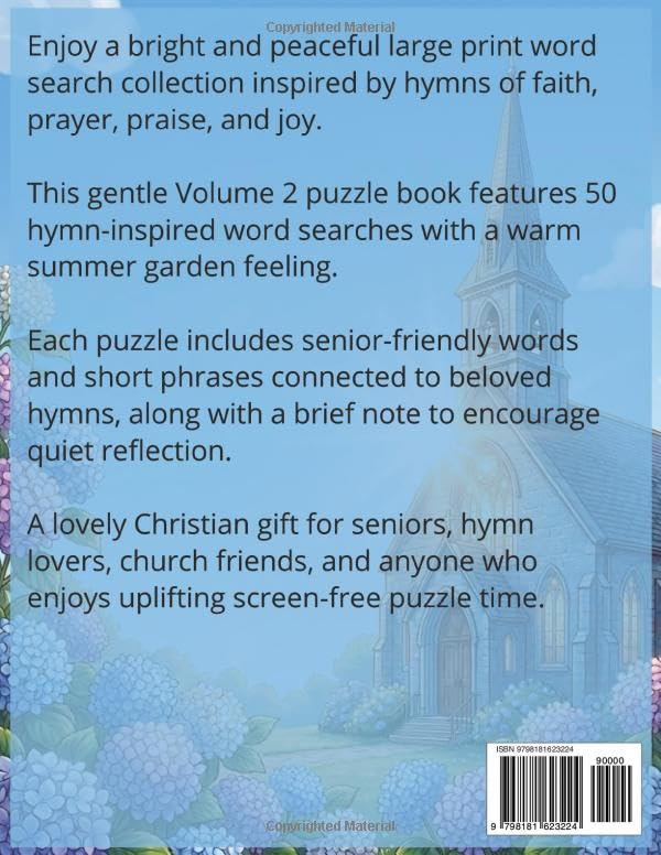 Inspirational Hymns | Stirring Large Print Word Search For Seniors Volume 2 | 50 More Easy Puzzles Featuring Beloved Inspiring Hymns: Christian Hymn ... Gift For Seniors, Big Font, Cognitive Games